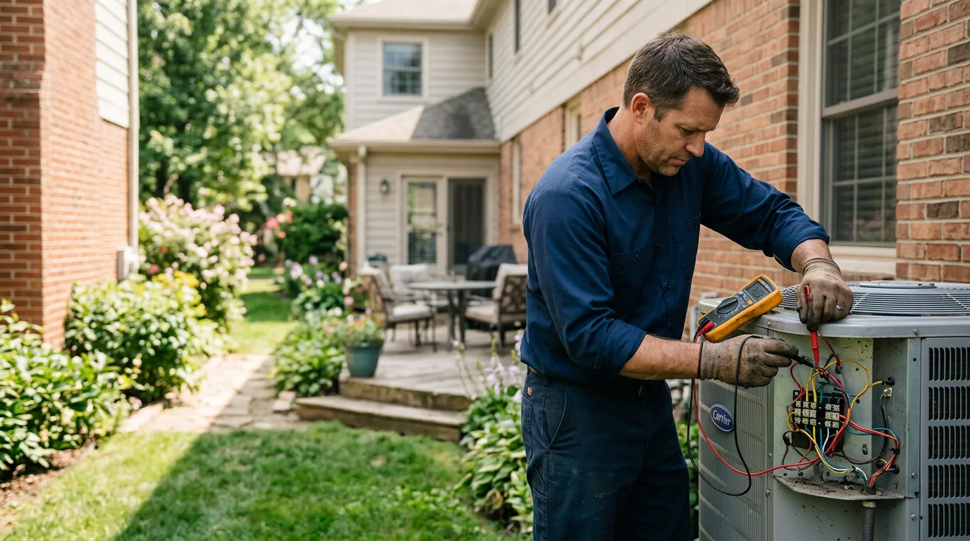 HVAC technician working near Powderly, KY